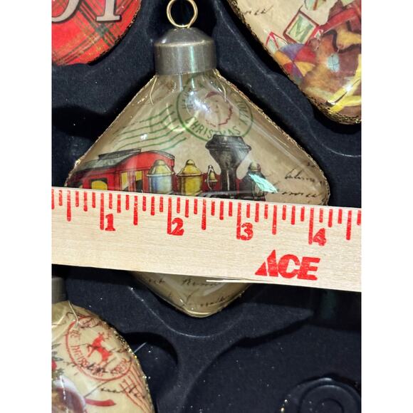 Vintage Inspired Glass larger Christmas Ornaments Set Of 7 Costco country retro - Picture 9 of 11
